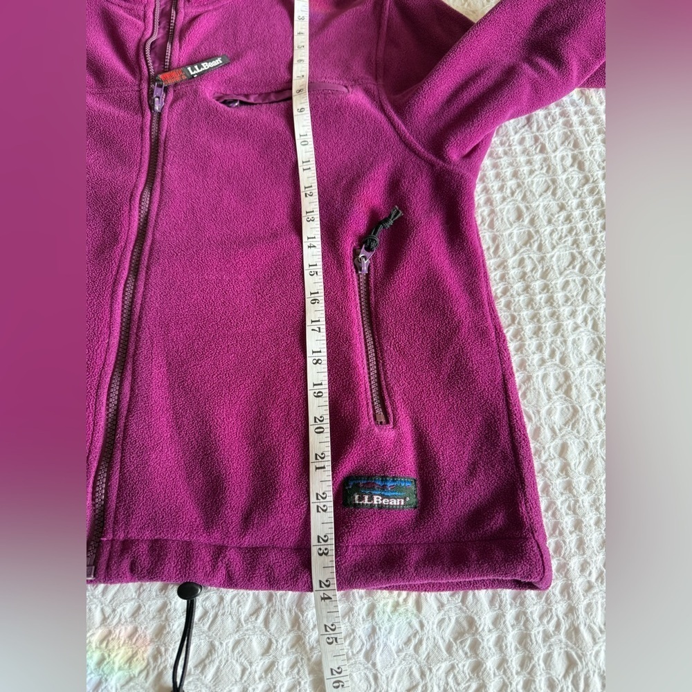 L.L.Bean Vintage Jacket Polartec Full Zip Magenta/Blue Women’s M Gorpcore Winter - Picture 14 of 16